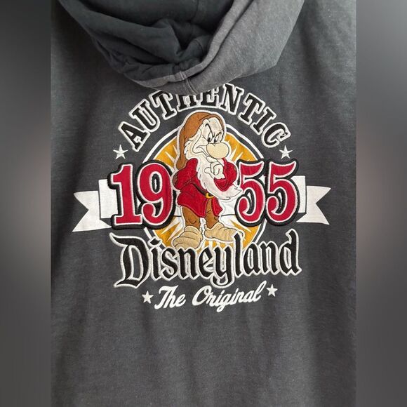 Disney World Embroidered vintage authentic 1955 gray Hoodie Jacket size XXL - Picture 7 of 8